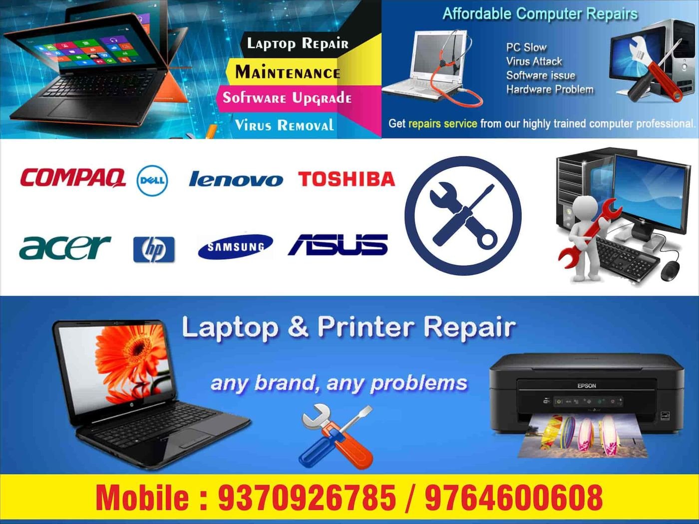 Laptop and printer repair services
